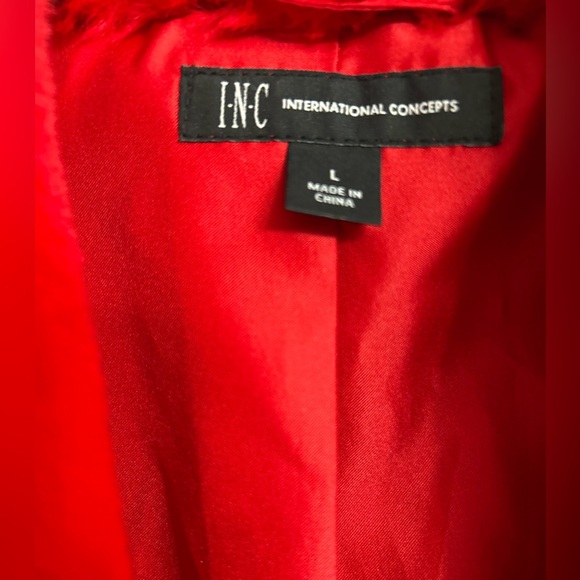 Faux fur red INC coat! - Picture 4 of 4